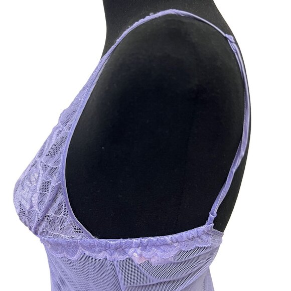 Victoria Secret Mesh Babydoll Lingerie Floral Dress Lace Nightgown Sexy Top XS - Picture 5 of 10